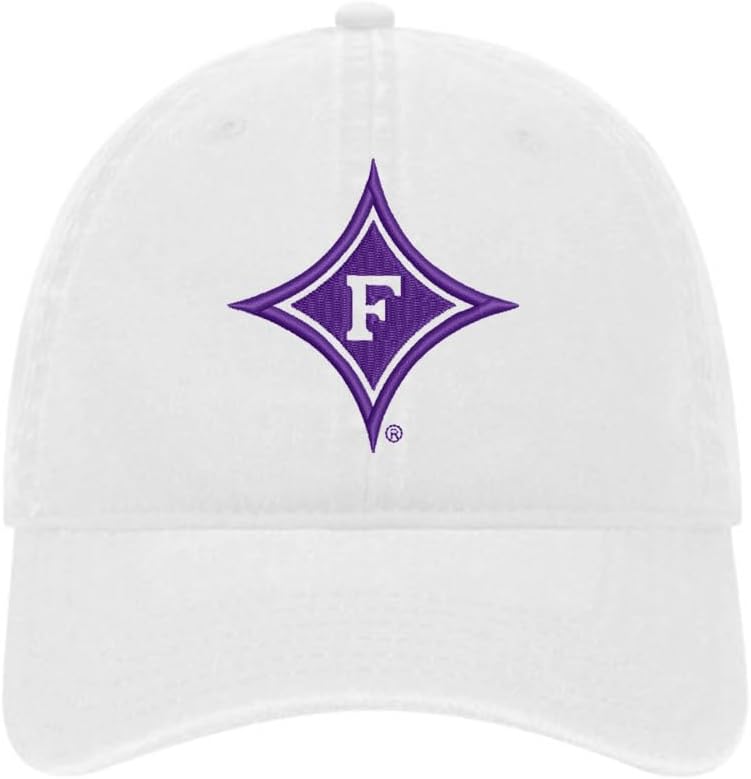 Furman University Beach Washed Cotton Twill Baseball Hat with Diamond Logo