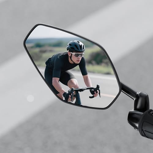 Espejo de manillar de bicicleta ajustable 360 antirreflejo para atletas 2
