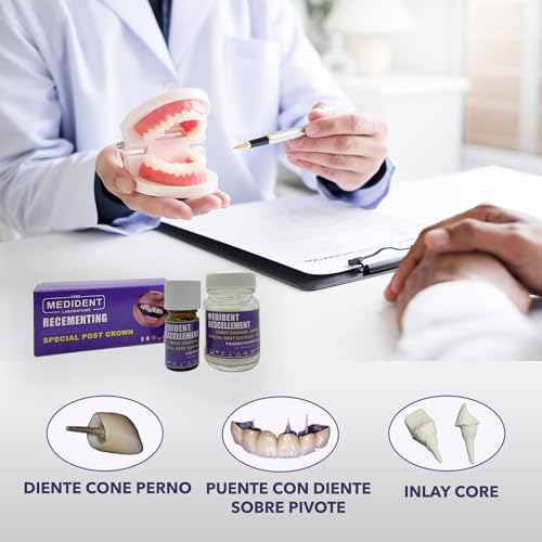 Miniatura 2 de Kit De Fijación Especial Para Pegar Los Dientes Pivote-Fijación Extrafuerte Y Definitiva.