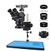 48MP 60FPS Industrial Microscope - 4K 7X-50X Simul Focal HDMI USB Trinocular(4K Standard Bracket)