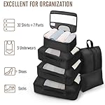 Veken 10 Set/8 Set Packing Cubes for Travel Essentials, Suitcase Organizer Bags in 4 Sizes, Carry-On Luggage Accessories with Laundry & Toiletry Bag, Airplane Must-Have, Road Trip & Camp Gifts for Men - Image 5