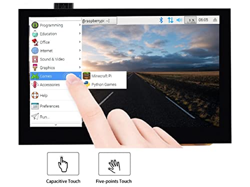 Image of waveshare 4.3inch HDMI LCD 800x480 IPS Capacitive Touch Screen HDMI Interface Support All Version Raspberry Pi 4B /3B+ /3B /2B /Zero /Zero W /Zero WH,Jetson Nano BB Black Banana Pi Windows 10 /8.1 /8 /7