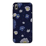 KARTXITAI Hülle Kompatibel mit Huawei Y5 2019/Honor 8s, Stoßfeste Schutzhülle mit Weiche Silikon Bumper Hülle Handyhülle Anti-Kratzt Leichtes Matt Finish Rückseite - Blaue & weiße Blumen