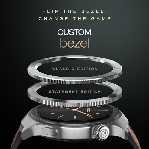 Image of Noise Halo 2 MOD Smart Watch with Interchangable Bezel Editions (Classic, Statement), 1.46 inch AMOLED, Smart Island, BT Calling, Metallic Build, Health Suite, Upto 7 Days Battery (Vintage Brown)