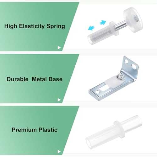 Kit de Herrajes para Puertas Plegables M METERXITY 2 unidades con soporte superior e inferior, rueda guía y pivote para reparación de puertas corredizas de clóset miniatura 2