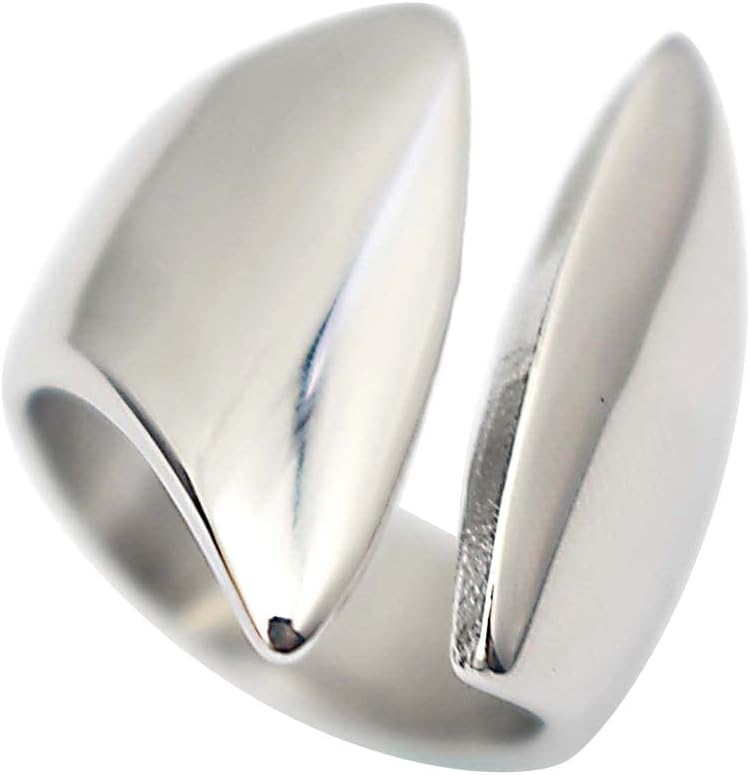 Punk Stainless Steel Silver Open Cuff Ring Midi Band Knuckle Rings Finger Statement Rings for Women Ladies
