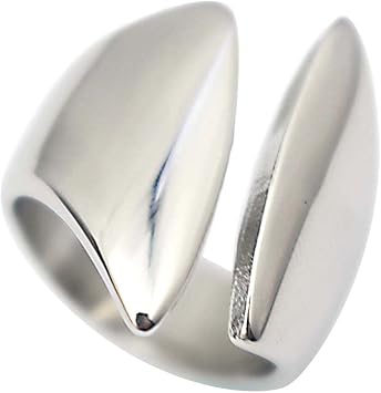 Punk Stainless Steel Silver Open Cuff Ring Midi Band Knuckle Rings Finger Statement Rings for Women Ladies