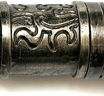Gadgetzone® Vintage Style Dog's Head Mens Ladies Walking Stick Walking Cane Walking Aid Mobility Aid Silver Pewter Black Walking Aid Fancy Dress Novelty Accessories Antique Style Silver Pewter