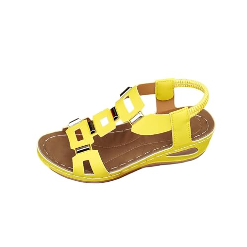 Sandales d'été pour femme confortables à talon compensé et bout ouvert