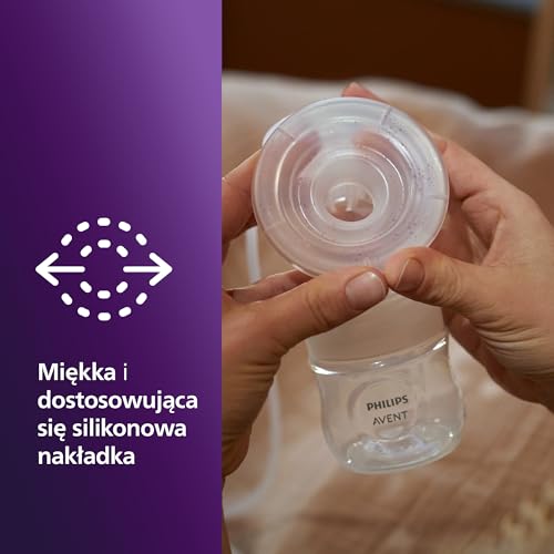 Philips Avent Pojedynczy laktator elektryczny, klasa szpitalna, taki sam rytm jak Twoje dziecko, w zestawie butelka o pojemności 125 ml i wkładki laktacyjne, model SCF395/31