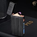 プラズマライター 電子ライター LED電量表示 ピアノの音 USB ライター 充電式 防風 軽量 ギフトボックス 無炎電気ライター 男性プレゼント