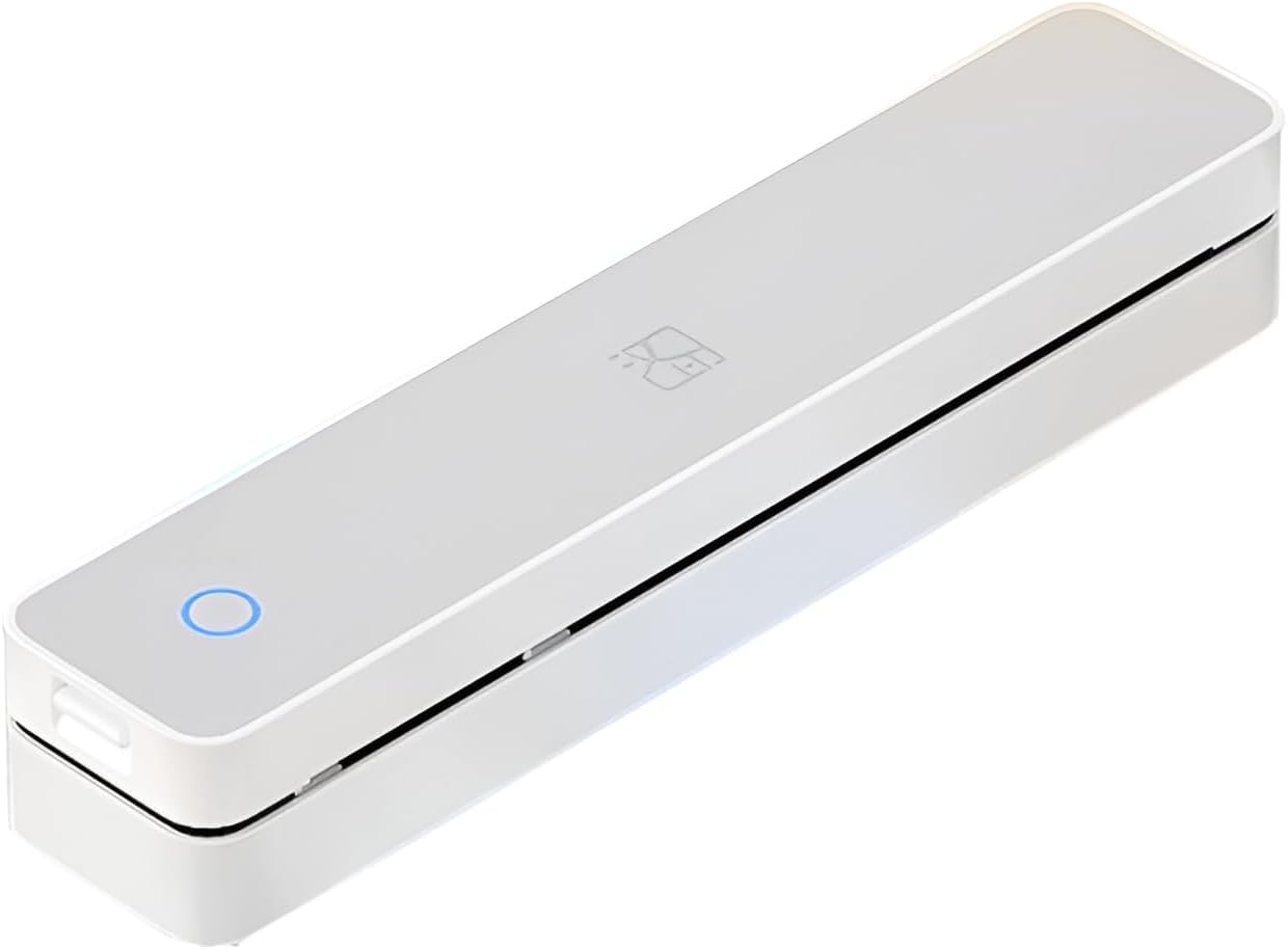 Mokcolii Mobile Printer, Thermal Printer, Compatible with A4, No Ink Required, Bluetooth Connection, Portable Thermal Transfer Printer, 300 dpi High Definition, Built-in Battery/Continuous Printing of