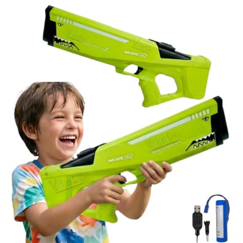 Image of VikriDA Big Size (44 * 13cms) Holi Electric Pichkari Water Gun with Dual Rechargeable Battery for Kids, 600CC & Excellent Range 40FT,Automatic High-Pressure Water Gun - Multicolor