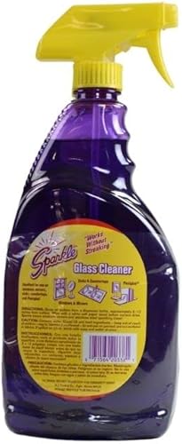 Miniatura 5 de Sparkle Limpiador de vidrio, 1 botella de spray de 33.8 y 1 repuesto de 33.8, fórmula original sin amoníaco, limpiador de vidrio resistente, sin