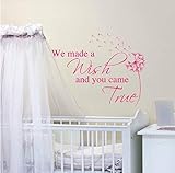 We Made a Wish and You Came True Wall Sticker, Dandelion Nursery Decor, 30 Colors & Several Sizes