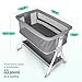 Cowiewie Bassinet Bedside Sleeper,Baby Bassinet with Air-Fiber Washable Mattress & 7-Adjustable Height,Foldable Bedside Bassinets for Baby with 360°Breathable Mesh,Bassinet with Wheels & XL-Storage