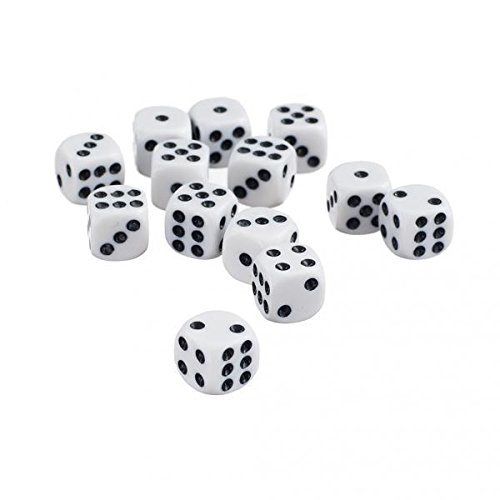 ATORSE Toy 50 x 12mm Opaque Six Sided Spot Dice Games D6 D&D RPG White-Toys & Hobbies-Games-Board & Traditional Games-Contemporary Manufacture-image-41