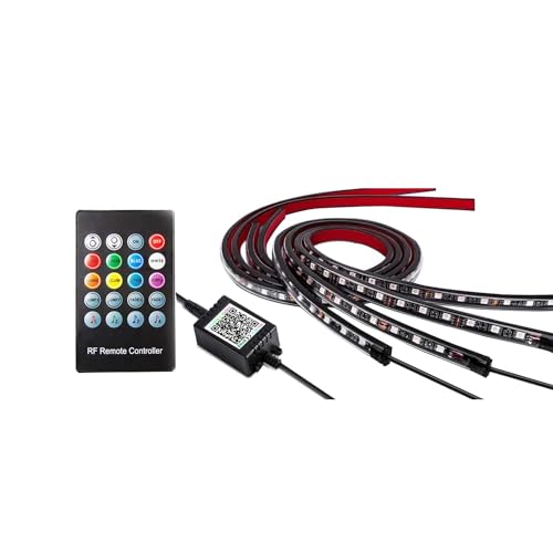 Luces exteriores inteligentes para coche Unifizz con tira de neón música y control remoto