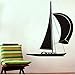 Produktbild Meistverkaufte Kleine Segelboot Wandtattoo Wohnzimmer Sofa Hintergrund Dekorative Wandaufkleber Home Decor Wallpaper Für Kinderzimmer 44 * 50Cm