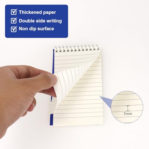 Carnet de poche ligné contre l'oubli : lot de 100 blocs-notes à spirale - 6
