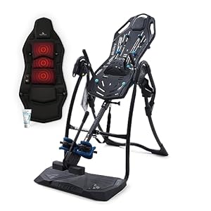 Enjoy a relaxing inversion experience with The FitSpine LX9 Inversion Table with luxurious heat and vibration and soothing muscle relief cream.