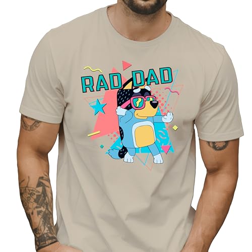 Rad Dad Shirt, Fathers Day Tee, Funny Blue Dog Dad T-shirt3