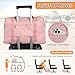 Expandable Travel Duffle Bag, Waterproof Weekender Overnight Bags for Women Men Hospital Bag for Women Labor Delivery Carry on Bag with Toiletry Bag for Travel Gym Airplanes(Pink, Large)