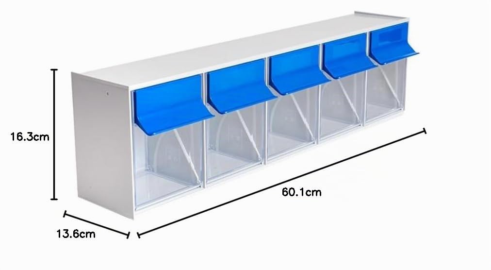 hünersdorff Klarsichtbehälter / Aufbewahrungsbox / Riegel für ein optimales MultiStore-Lagersystem im Baukastenprinzip aus hochschlagfestem Kunststoff (PS), Nr. 5