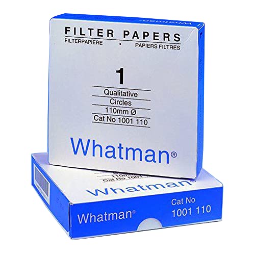 Whatman 1001-125 Qualitative Filter Paper Circles, 11 Micron, 10.5 s/100mL/sq inch Flow Rate, Grade 1, 125mm Diameter (Pack of 100) #1