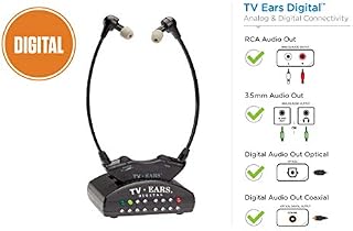TV Ears Digital Wireless Headset System, Connects to Both Digital and Analog TVs