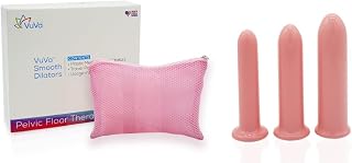 VuVa Floor Therapy Dilators - Smooth Pelvic Dilation (3) Pack Medium Sizes 4-6 Vaginal Muscle Relief Kit - Includes Instructions, Discreet Travel Bag