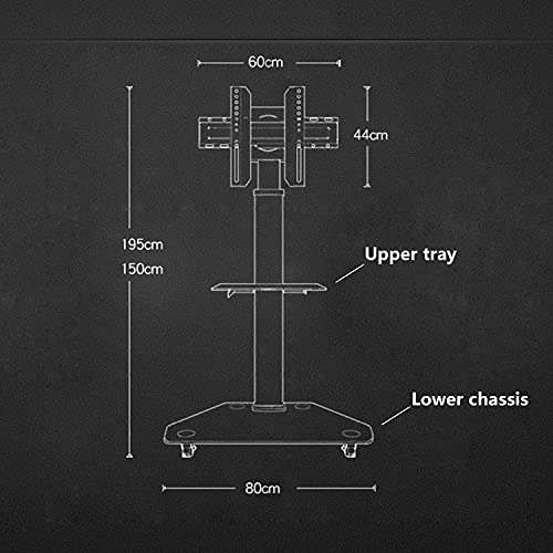 Soporte universal móvil para TV de 30-80 pulgadas con ruedas miniatura 2