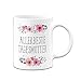 Tassenbrennerei Original - Tasse mit Spruch Allerbeste Tagesmutter mit Bl&uuml;mchen als Geschenk (Wei&szlig;, Tagesmutter)