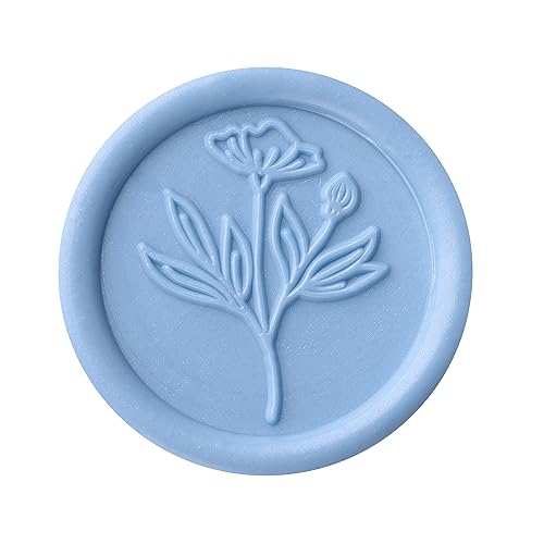 Yoption Flower Wax Seal Stamp, Vintage Plant Seal Stamp for Wedding Party Invitations Envelopes Gift Packing