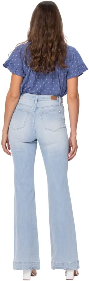 Judy Blue Plus/Reg Light Wash Jeans with Braided Waistband