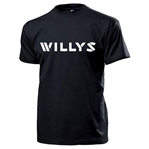 T-shirt Willys US Army MB Overland noir 4XL pour passionné de tout-terrain