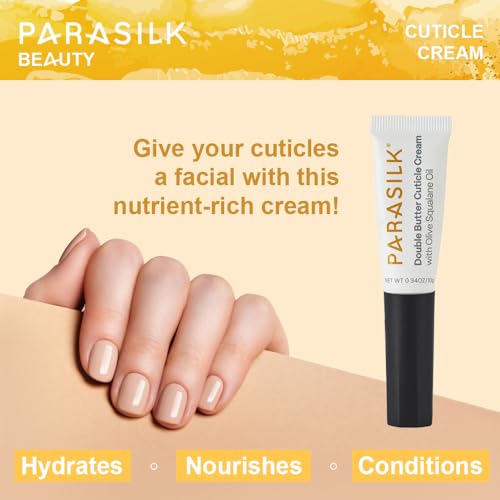 Parasilk Beauty Double Butter Cuticle Cream. Superior Antioxidant Oils & Nutrient-Rich Butters. Hydrate, Nourish, and Condition Dry Cuticles