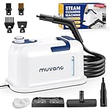 Muvano Steam Cleaner, 3 Level Adjustable Pressurized Portable Steam Cleaner, 15s Rapid Heat, Steam Cleaner Handheld with 1500ml Tank, Multi Surface Cleaning for Car Sofa Upholstery Floor Tile Grout