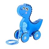 SUPVOX Holz Ziehtier Dinosaurier Nachziehspielzeug für Junge Mädchen Ab Jahr Langlebiges...