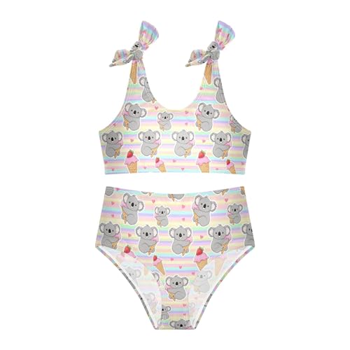 Image of Girls Tankini Swimsuit Bathing Suit Two Piece Bikini Summer Beach Swimwear with Adjustable Strap 3-12 Years