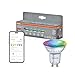Produktbild OSRAM SMART+ RGB PAR16 Reflektor Lampe mit Matter over Wifi, Vorteilspack mit 5 Stück, GU10, 5W, 16 Mio RGB-Farben, warmweiß-tageslichtweiß (2700-6500K), funktioniert mit Alexa, Google und Apple, 5er