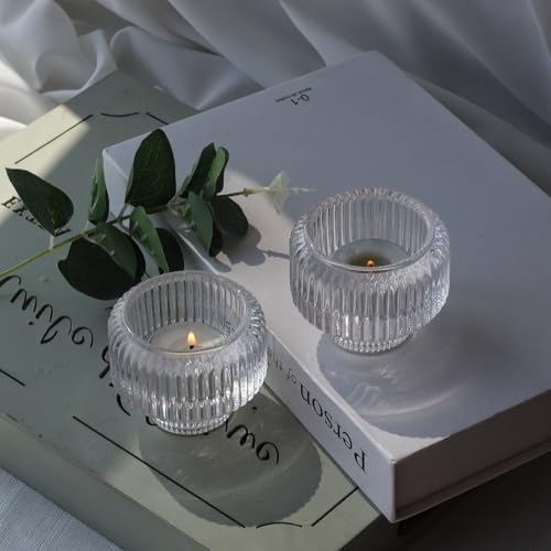 Woho Candle Stick Candle Holder Set of 4, Clear Taper view 8