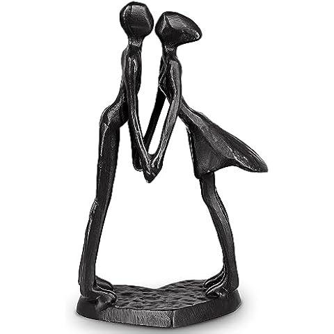 Affectionate Kissing Couple Iron Sculpture Cover