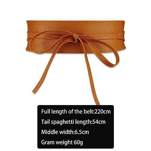 Women Faux Leather Waist Belt, Gold Belts for Women Dresses, Fashion Wrap Around Obi Belt2