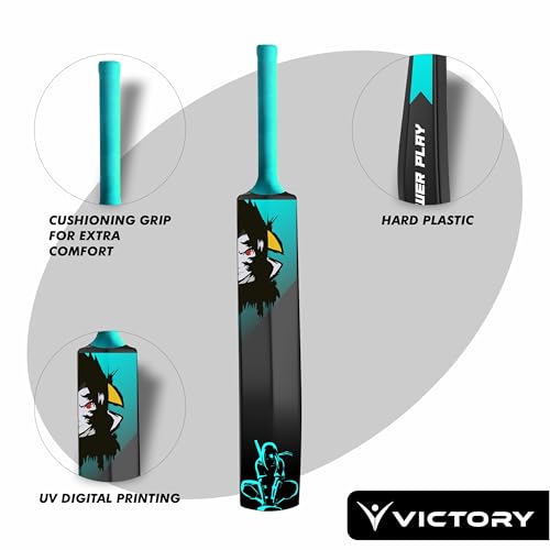 Image of Victory Anime Plastic Cricket Bat Full Size Tennis Bat (34 inch x4.5 inch inch) for All Age Group Tournament Plastic Cricket bat Standard Size (Anime Bat)