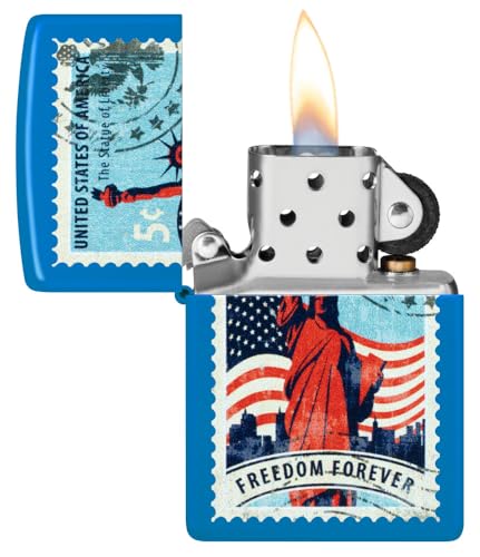 Encendedor Zippo Americana Azul miniatura 3