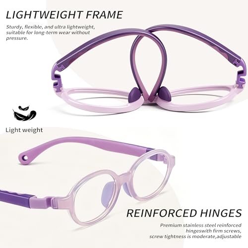 Image of SooGree Blue Light Blocking Glasses for Kids Boys Girls,Computer Screen Gaming TV Phone Glasses Anti Glare & Eye Strain
