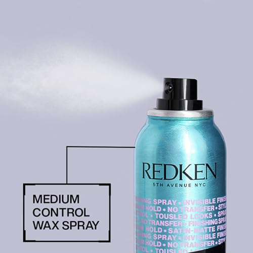 Image of Redken Spray Wax Infused with Vitamin E and Glycerin, 150 ml | Lightweight Fine Mist for Medium Control and Satin Matte Finish | Vegan Formula | for All Hair Types | for Women & Men