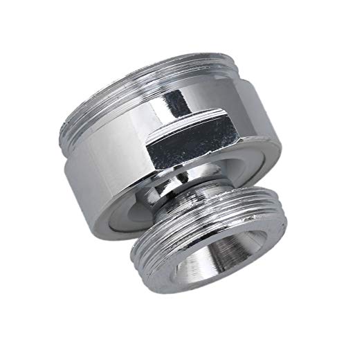 RDEXP 360 Degree Copper Sliver Faucet Tap Aerator Male Thread 18mm to 22mm Water Faucet Adaptor for Kitchen Sink Bathroom, Restaurant - Image 2