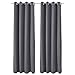 Produktbild Beautissu 2er Set Gardine Thermovorhang Amelie 140x245 cm Ösen-Schal Vorhang Kälteschutz & Wärmeisolierend - isolierende Thermogardine Ösenaufhängung Anthrazit